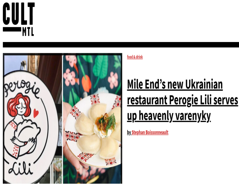 Mile End’s new Ukrainian restaurant Perogie Lili serves up heavenly varenyky — CULT MTL