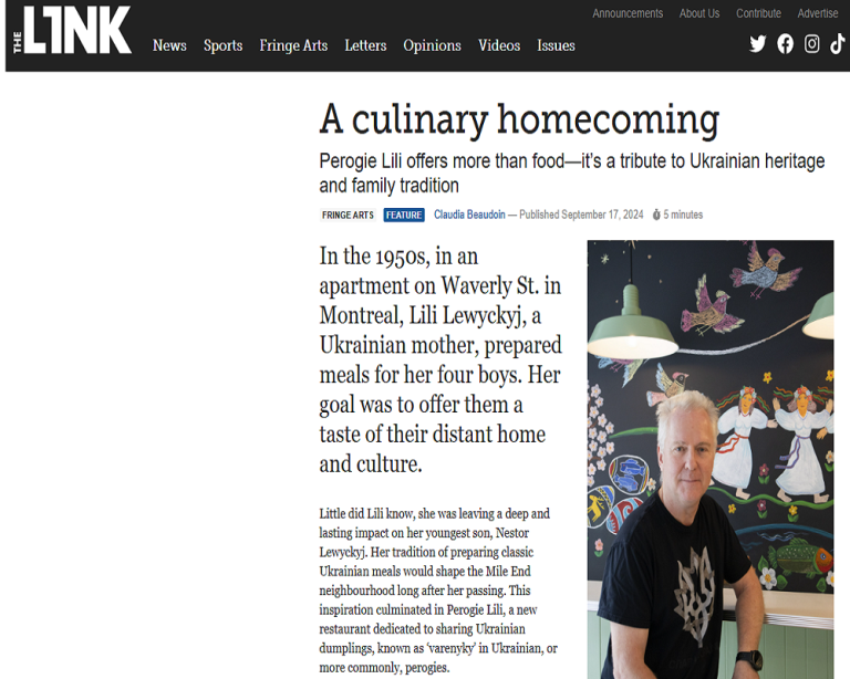 A culinary homecoming — THE LINK