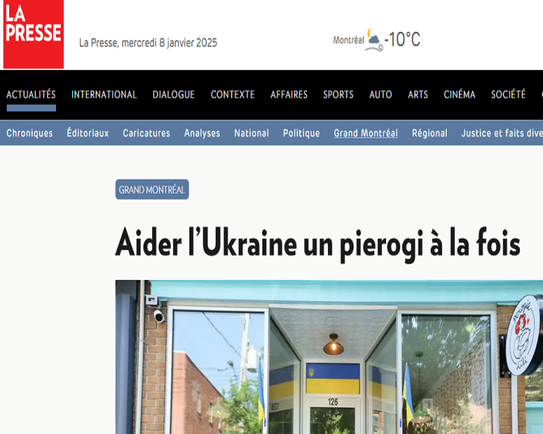 Aider l’Ukraine un pierogi à la fois — Lapresse